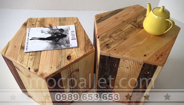 Bàn hộp bằng gỗ thông Pallet
