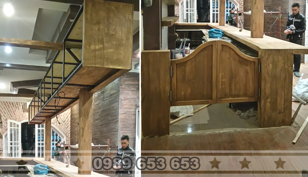 Công trình thi công và thiết kế quán cafe tại 438 Đội Cấn