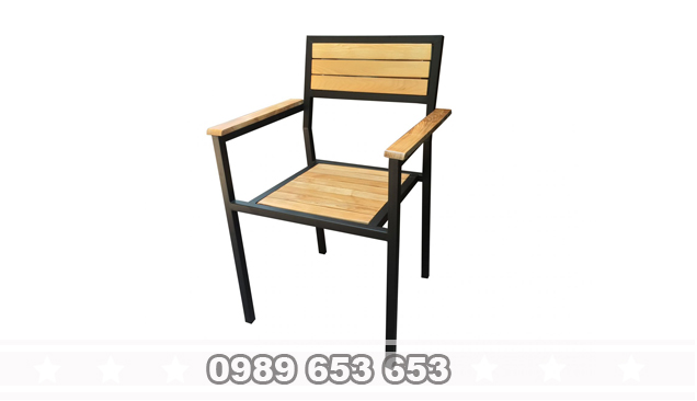 Ghế chân sắt gỗ thông Pallet GCS01