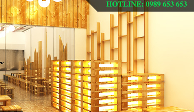 Thiết kế và thi công quán cafe từ chất liệu pallet