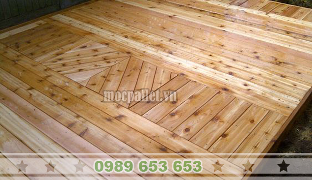 Sàn gỗ thông pallet SGT10 đẹp giá rẻ tại Hà Nội