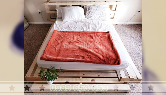 30 mẫu giường ngủ gỗ thông Pallet, giường Pallet 1 tầng 2 tầng