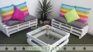 Ban ghe phong khach go thong pallet