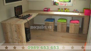 ban lam viec van phong go thong pallet
