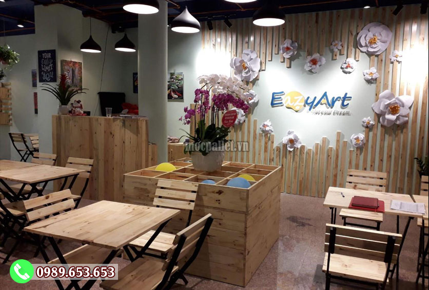 Dự án thiết kế và thi công quán cafe EazyArt -Trần Hưng Đạo - Hn